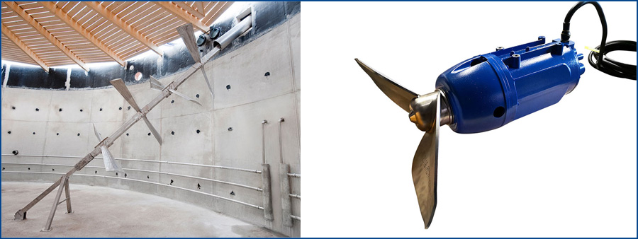 Biogas-Rührwerkstausch